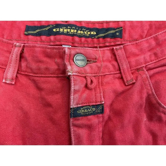 VINTAGE MARITHE FRANCOIS GIRBAUD RED JEANS 90’s WOMENS SIZE 13/14 MADE IN USA - Picture 4 of 13